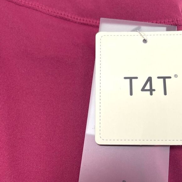 THREADS 4 THOUGHT | "T4T" Womens Athletic Leggings Crop Mid Rise Medium Burgundy - Picture 4 of 9